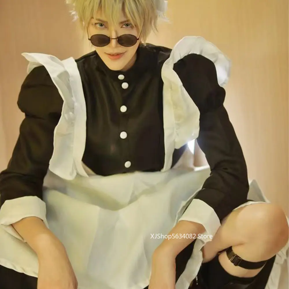 

Anime Jujutsu Kaisen Women Maid Outfit Long Dress Apron Dress Lolita Dresses Men's Maid Dress Cosplay Clothing Cafe Costume