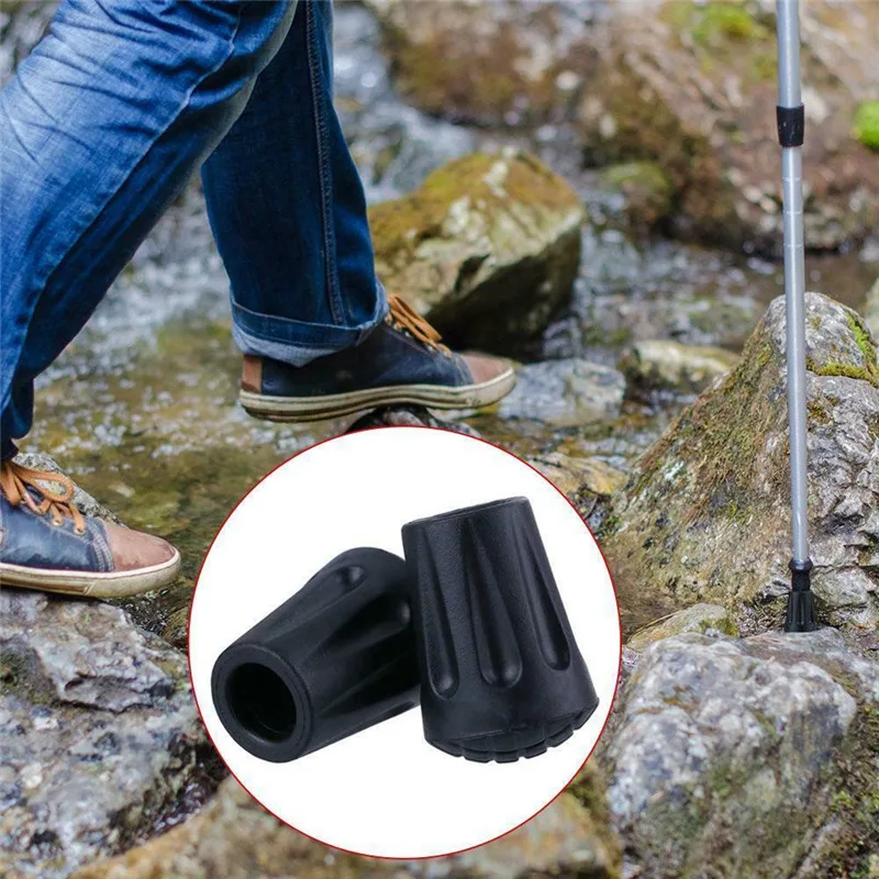 10 pieces/5 Pair Nordic Walking Pole Trekking Pole Tip Protectors Rubber Pads Buffer Replacement Tips End For Hiking Stick