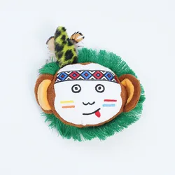 Catnip Plush Feather Toys for Cats - Engaging Chewing, Teething, and Boredom Relief (Monkey)