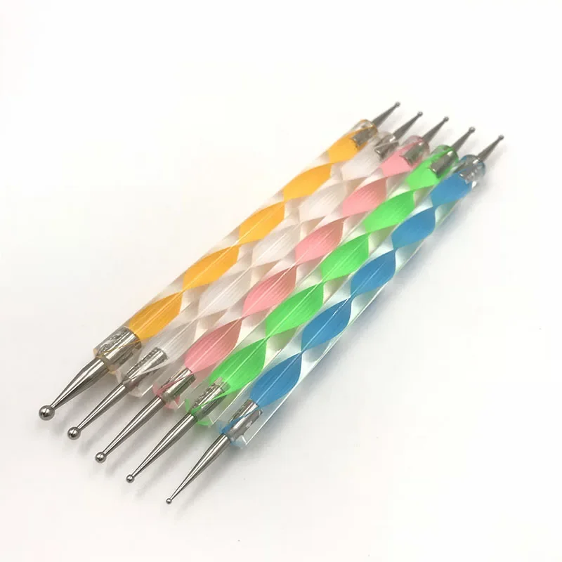 5Pcs Spiral Indentation Pen New Double Head Carving Sculpture Sculpting Tools Art Craft Pottery Clay Dolls Tools