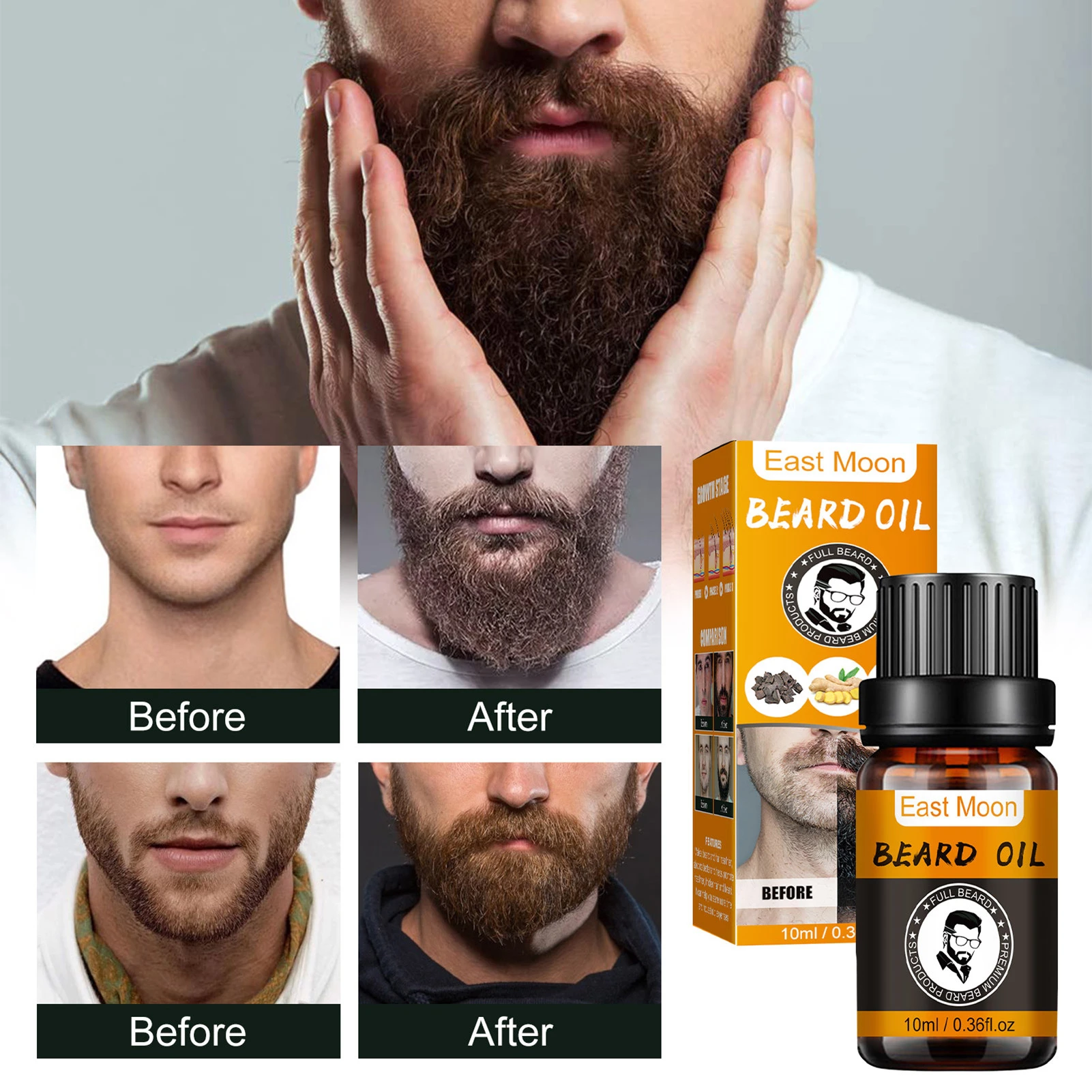 Huile essentielle pour la croissance de la barbe, produit pour hommes, soins  pour la perte de cheveux, nourrissant, 10ml | AliExpress