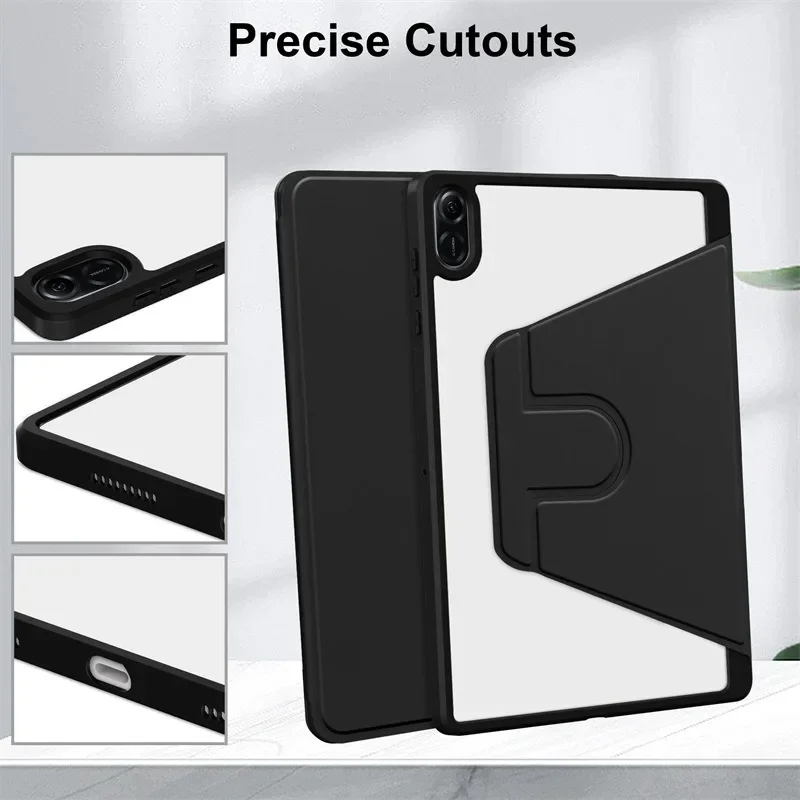 Premium 11-Inch Tablet Case with Pencil Holder and 360° Rotating Stand