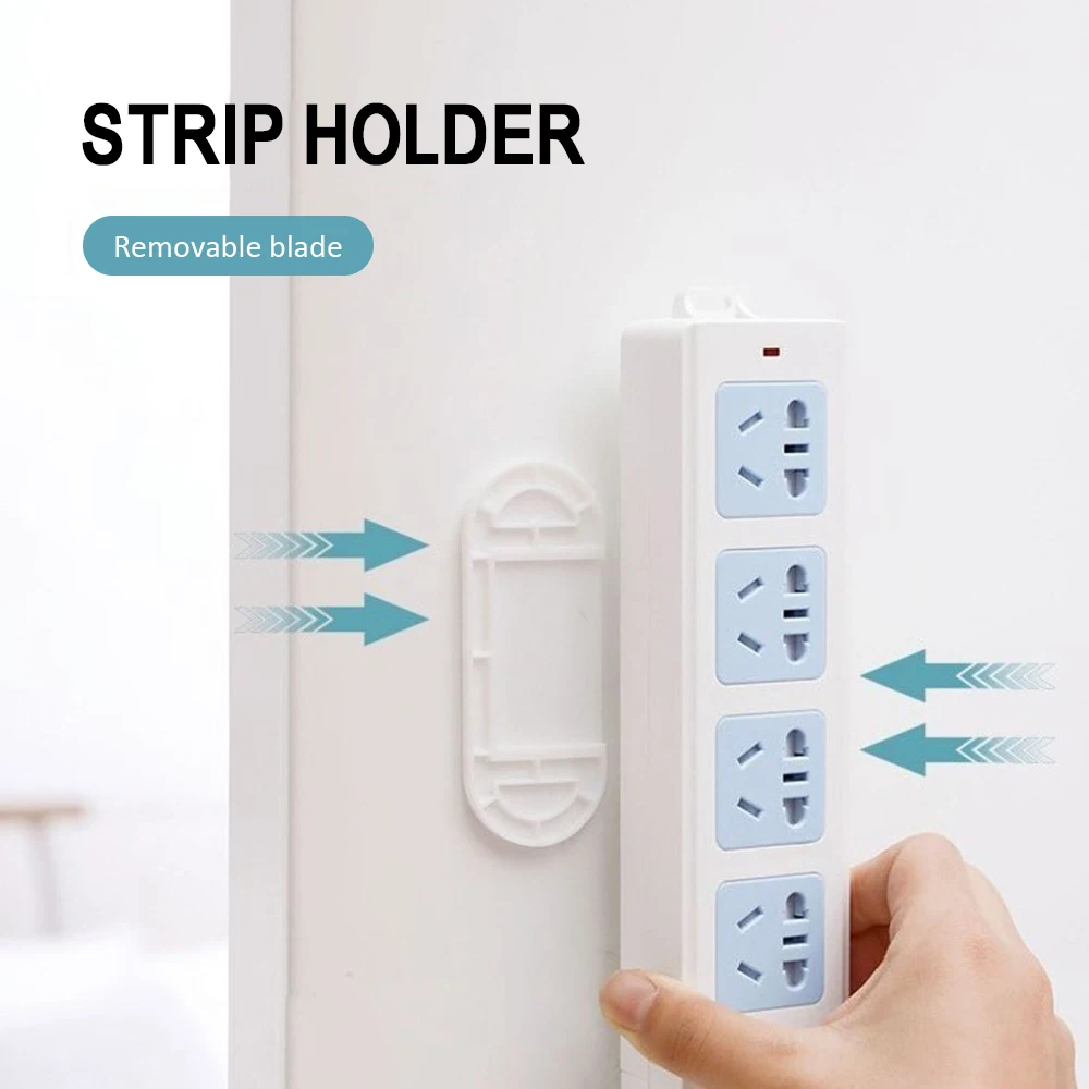5/3/1Pcs Wall Mounted Socket Fixer Remote Control Router Holder Cable Wire Organizer Desk Set Office Supplies