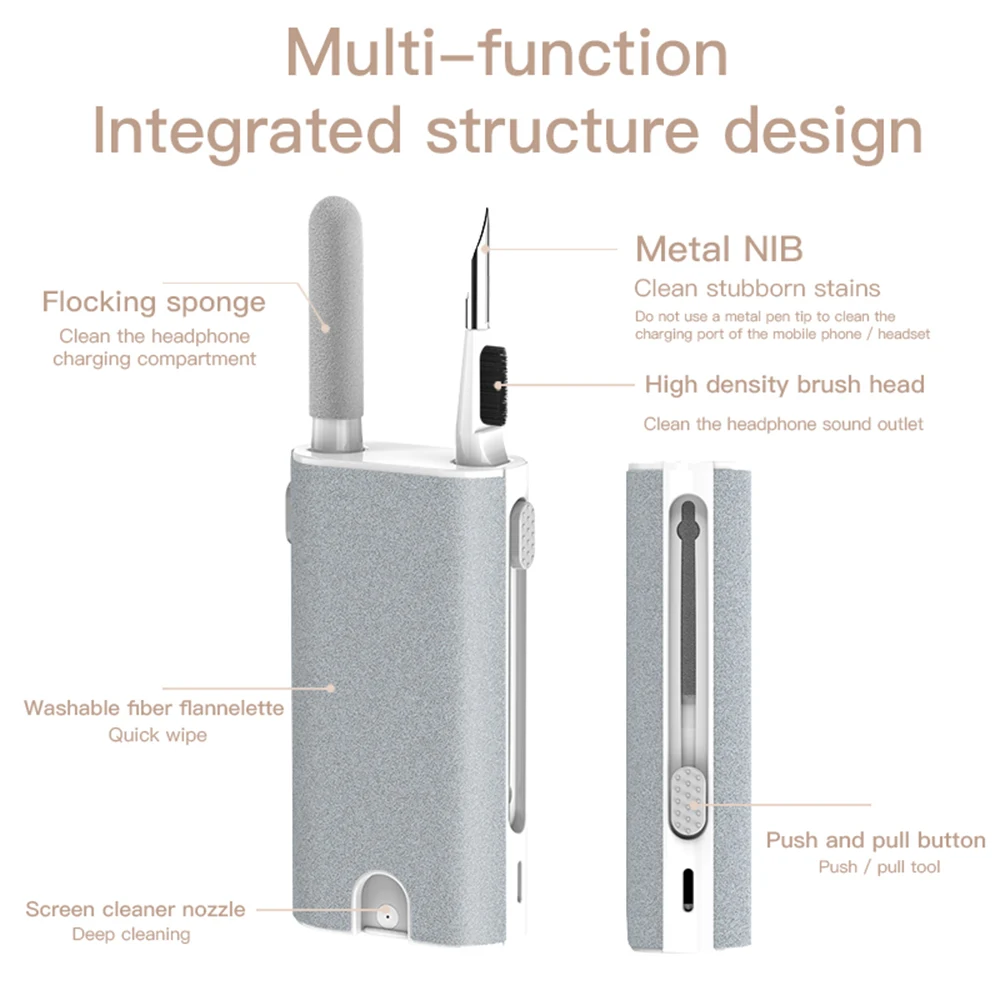 3 In 1 Telefon Reiniger 3 In 1 Ohrhörer Reinigung Pen-Set Air Pod Reiniger Kit Mit Weichen Bürste Und touchscreen Reiniger Für Lade