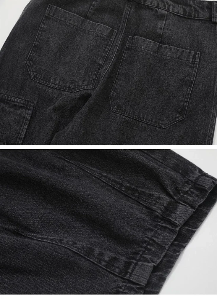 Wide Leg Pants Men's Baggy Jeans Trousers Denim Pants - Uniqwear