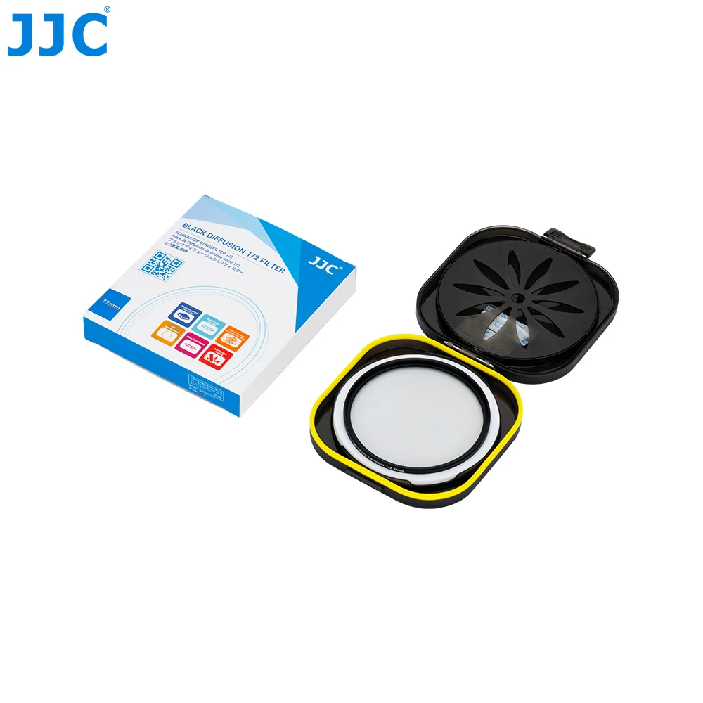 JJC 49mm ブラック 拡散 1/2 フィルター Promist Pro Mist Cinematic Dreamy フィルター 28層コーティング Canon EOS M50 M6 Mark II M200 EF-M 15-45mmレンズ付 | JJC 49mm ブラック ディフュージョン プロミスト シネマ