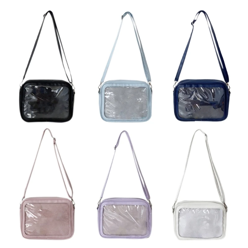

Japanese Harajuku School JK Uniform Bag Transparent Tote Gril Crossbody Ita Bag 066F