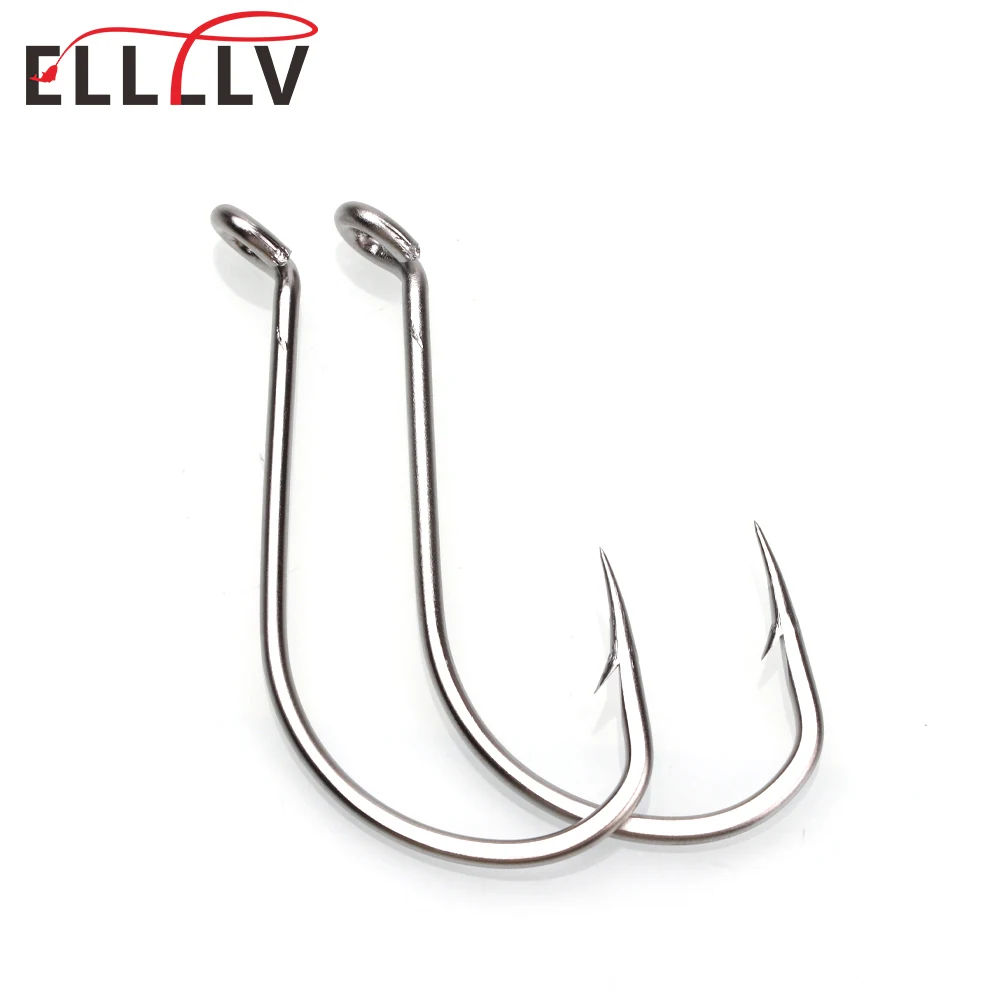 Ellllv Stainless Steel Octopus Hook Saltwater Fish Hooks Sea Fishing