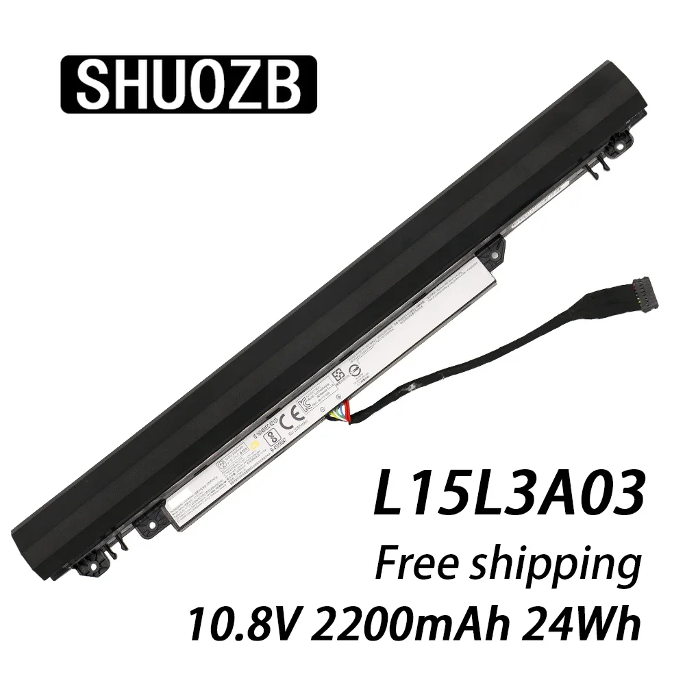 

Аккумулятор SHUOZB L15L3A03 для ноутбука Lenovo Ideapad 110-14AST 110-14IBR 110-15ACL 110-15AST 110-15IBR L15S3A02 L15C3A03 10,8 В 24 Вт/ч