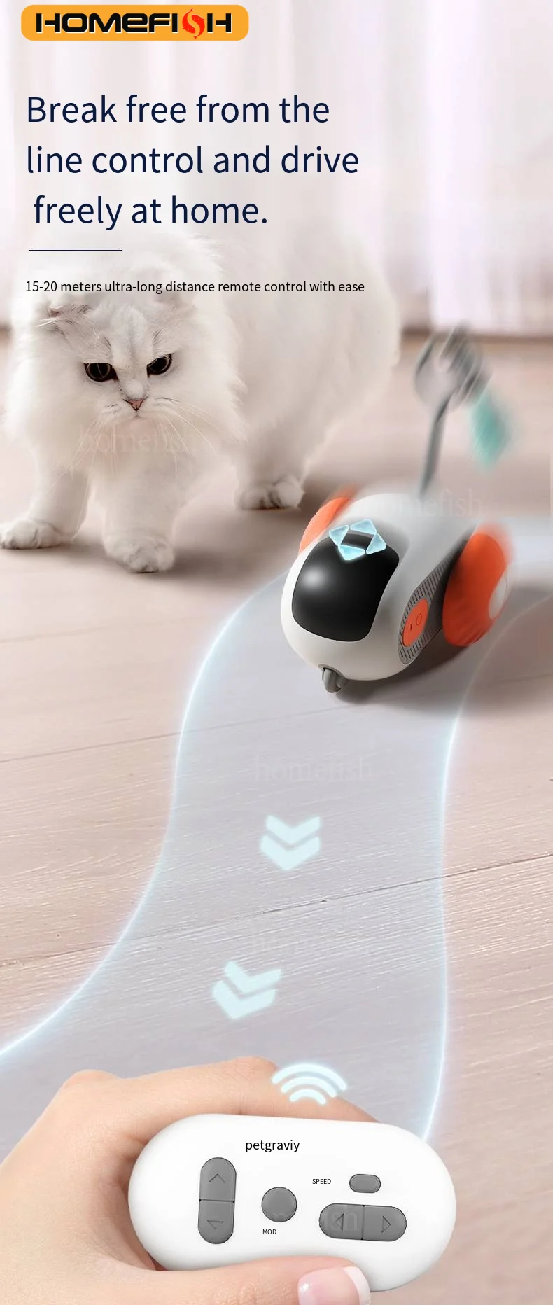 Smart Remote Cat Toy Car 3