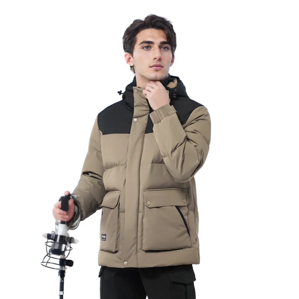 HUMTTO Waterproof Men's Winter Jacket Lightweight Windproof Outdoor Hiking Down Sports Hunting Jackets for Men Windbreaker Coats