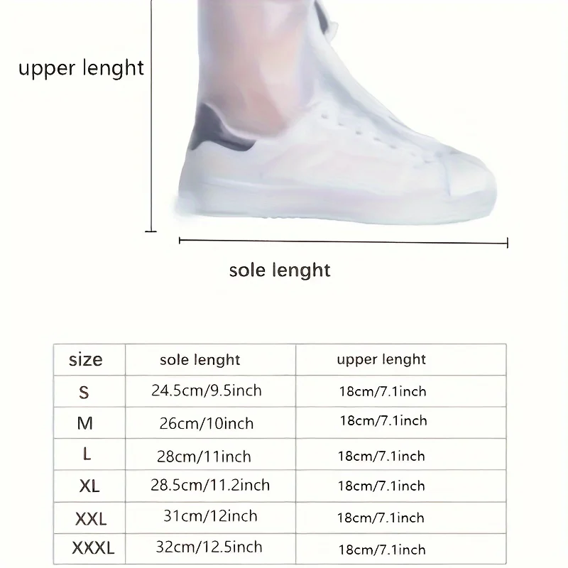 1 Pair of Waterproof Shoe Covers, Reusable Anti Slip and Durable Shoe Covers, and Outdoor Travel Shoe Covers for Preparation