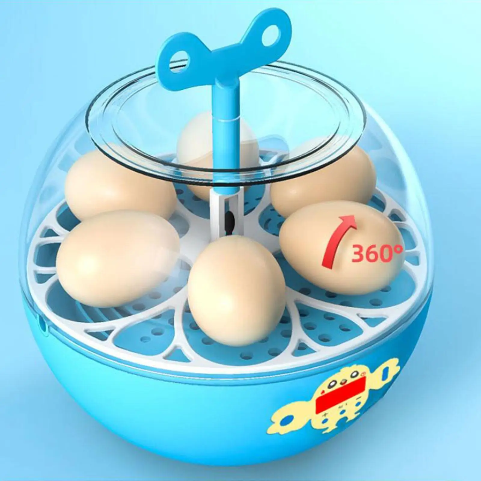 6 Eggs Incubator Visible Temperature Control Home Use Egg Hatcher Digital Egg Incubator for Quail Goose Chickens Turkey Duck