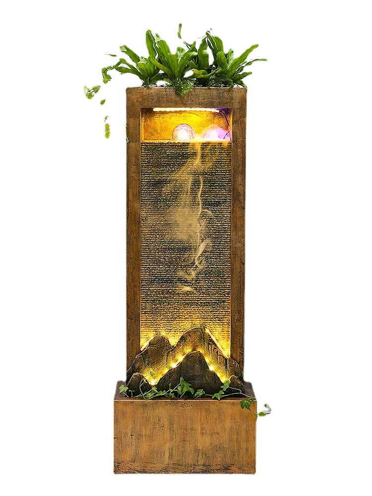 

PQF занавеска на стену с украшением из текущей воды, рокерный пейзаж, вход на балкон, ландшафт