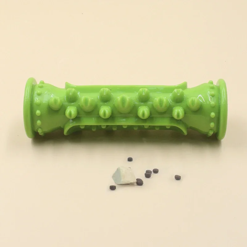 Dog Toothbrush Chew Toy Stick – Soft Rubber Molar Interactive Chewing Toy with Treat Dispensing for Small Dogs