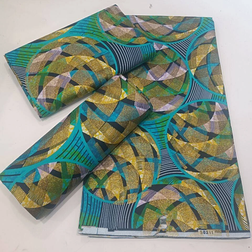 New Ankara 2025 African Real Wax Fabric Nigerian Wax Print Fabric High Quality 100% Cotton Ghana Style Fabric For Women Pagne