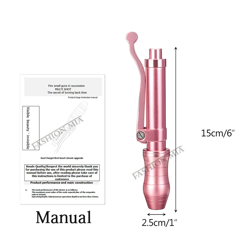 0.3ml Pink hyaluronique pen Hyaluronic Acid Pen No needle Guns For Anti-wrinkle Skin Rejuvenation Lips Lifting Lip Atomizer