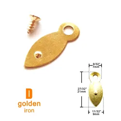 Durable Metal and Plastic Turnbutton Lock (D golden iron)