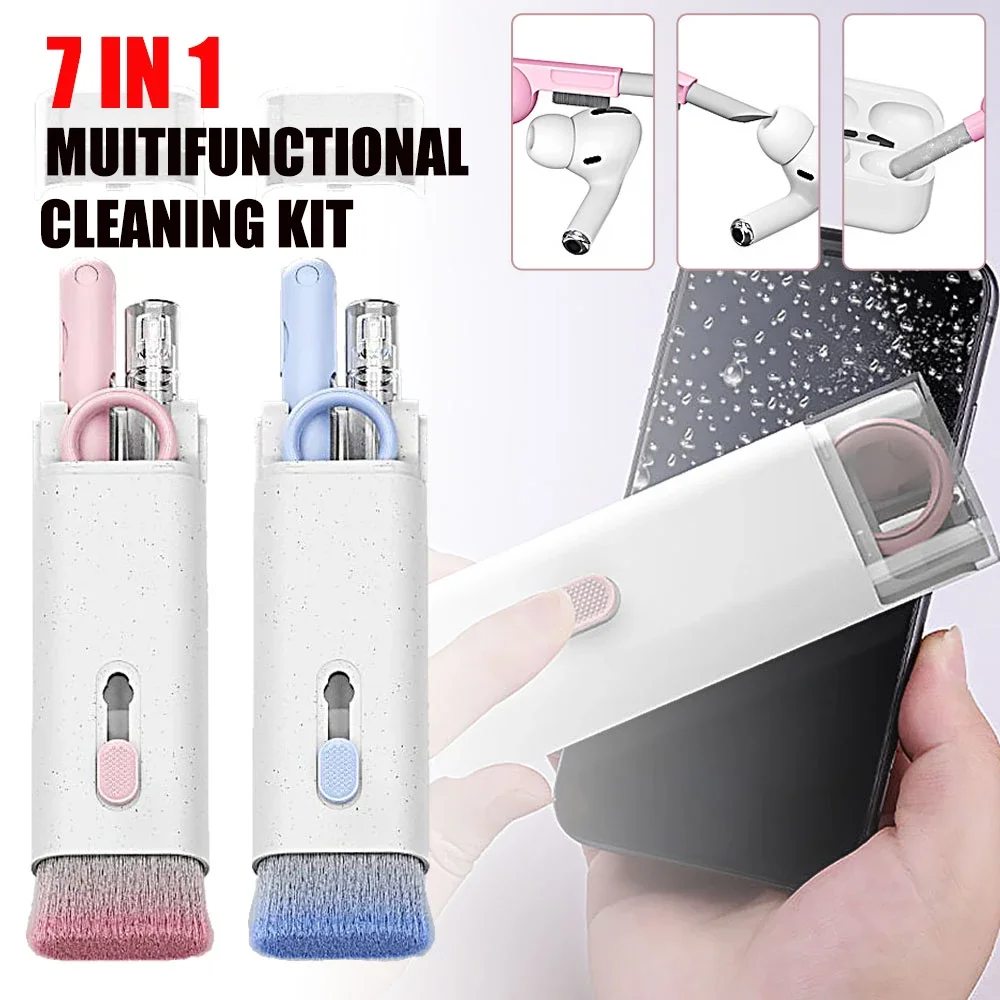 7 in 1 Cleaning Tools Keyboard Cleaning Brush Bluetooth Earphones Cleaner Kit for Airpods Pro Earbuds Pen Brush for Iphone