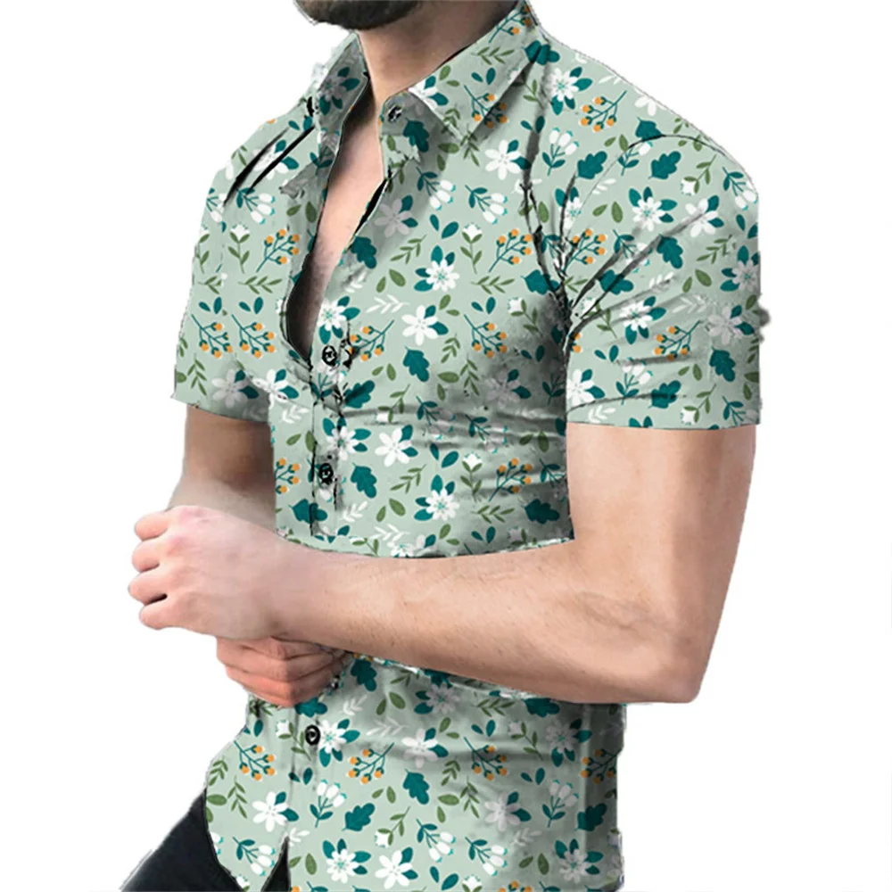 Men's Check Shirts 2024 Summer Cool Casual 3d Print Hawaii Beach Shirts Lapel Short Sleeve Shirt Street Tops Men Women Clothes 3
