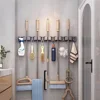1 Piece Home Decoration Hard-Fitting Bathroom Storage Rack Mop Clip Rack Artifact Mop Wall Clip Broom Mop Hook Home Accessories 2