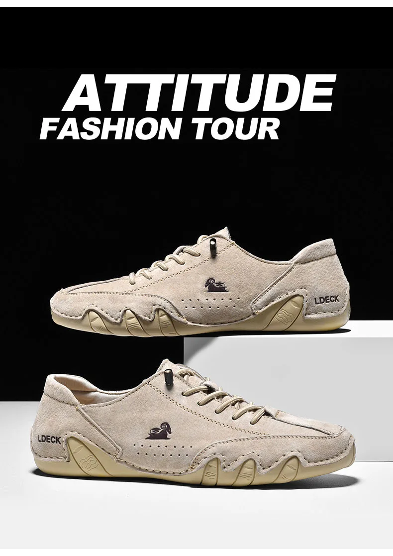 Men Leather Casual Shoes Luxury Low Top Sneakers Comfortable Mens Shoes Big Size Designer Loafers Moccasin Shoe Man 2023 New In