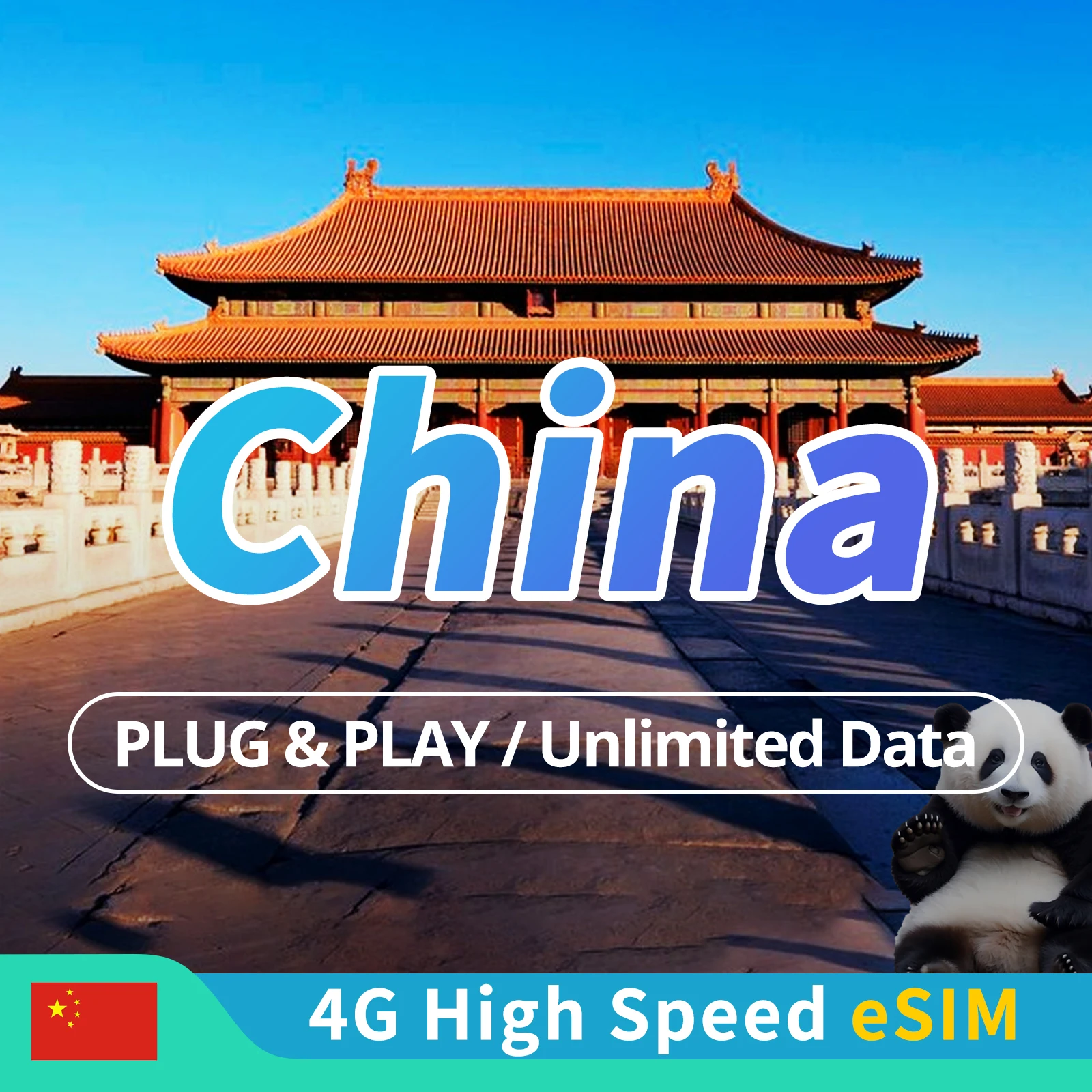 China SIM Card Beijing Hainan China mainland eSIM LTE Phone Data SIM card Unlimited Data Support TikTok ChatGPT no need VPN Blank Sim Card