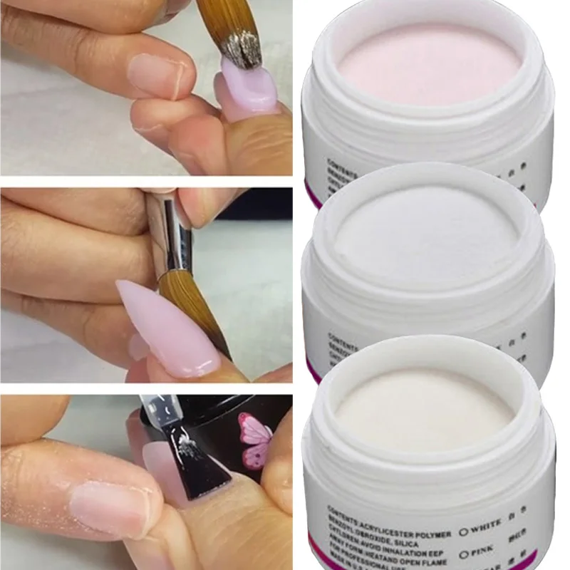10gbottleProfessionalAcrylicPowderPinkWhiteClearNudeExtension