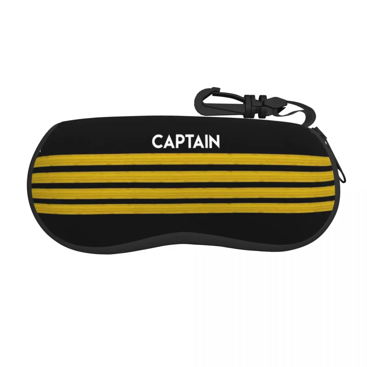 

Captain Stripes Epaulette Sunglasses Case Neoprene Zipper Aviation Airplane Pilot Shell Eyeglass Case Protective Box For Glasses