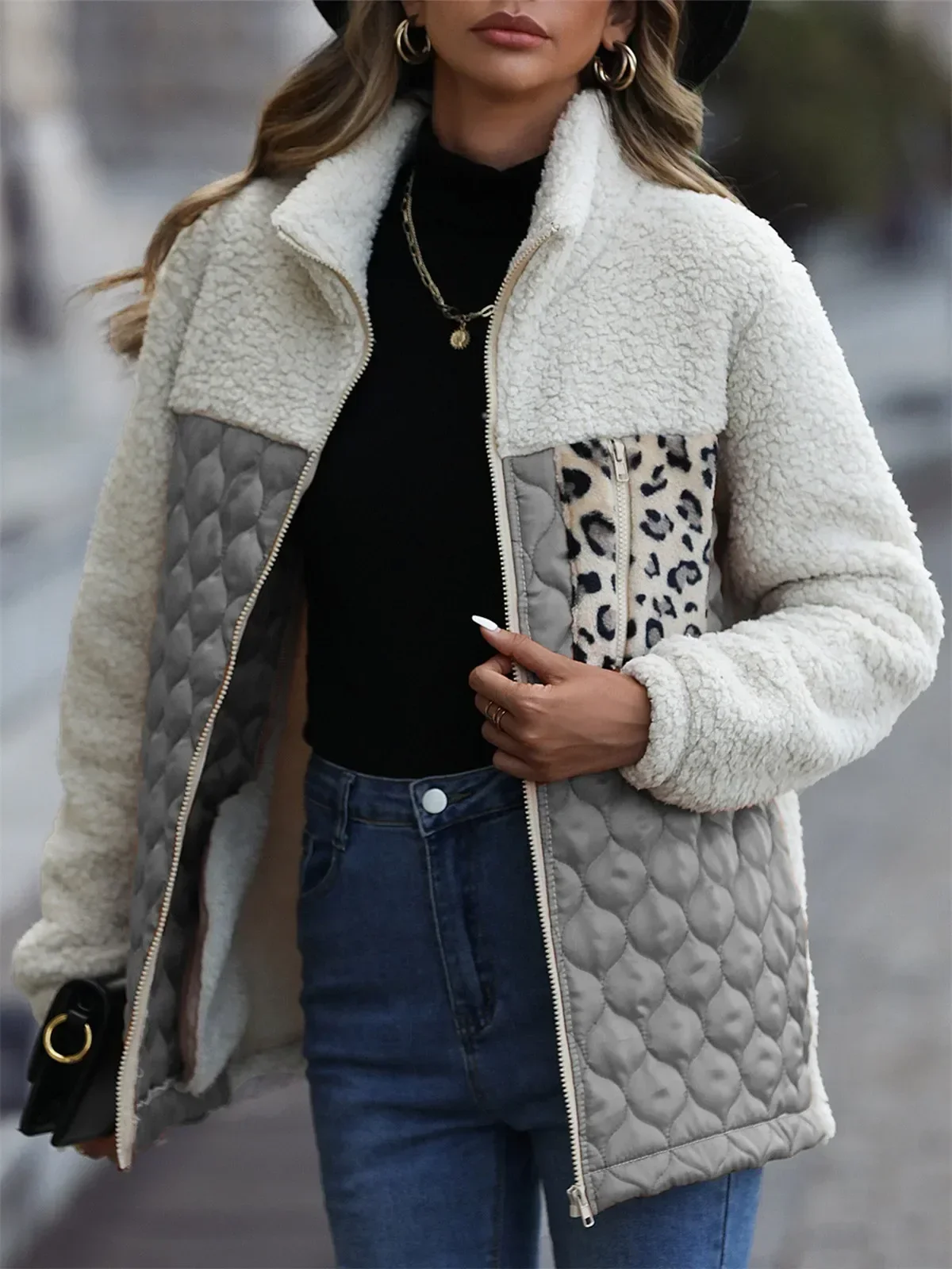 Women's Winter Coat for Woman Thick Warm Jacket Clothing Polar Fleece Black Green Red Brown Grey Women Clothes Female Outerwear
