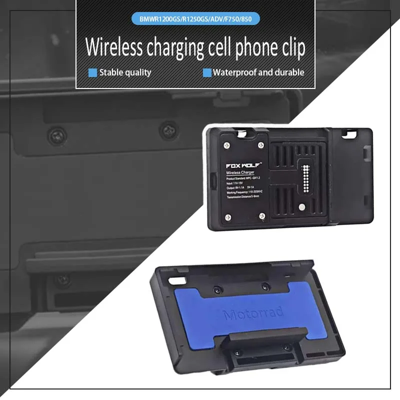 Motorcycle Mobile Phone Wireless Charger Navigation Handlebar Bracket Gps Support Fow Bmw