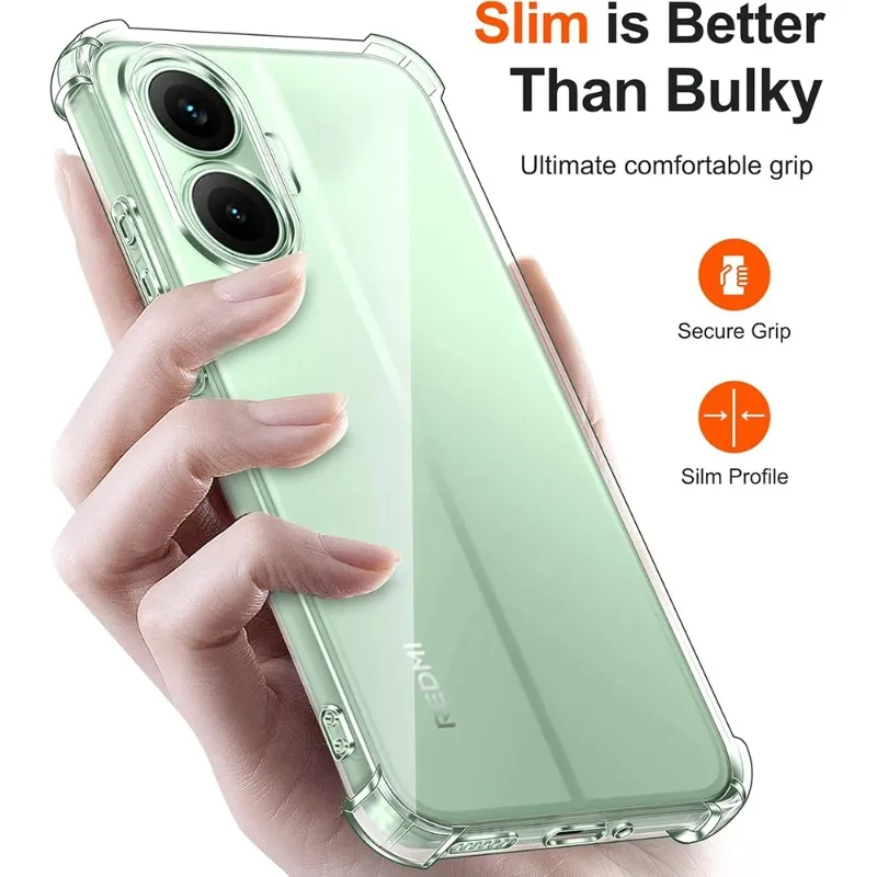 Airbag Soft Silicone Shockproof Transparent TPU Phone Case - Clear Bumper Cover