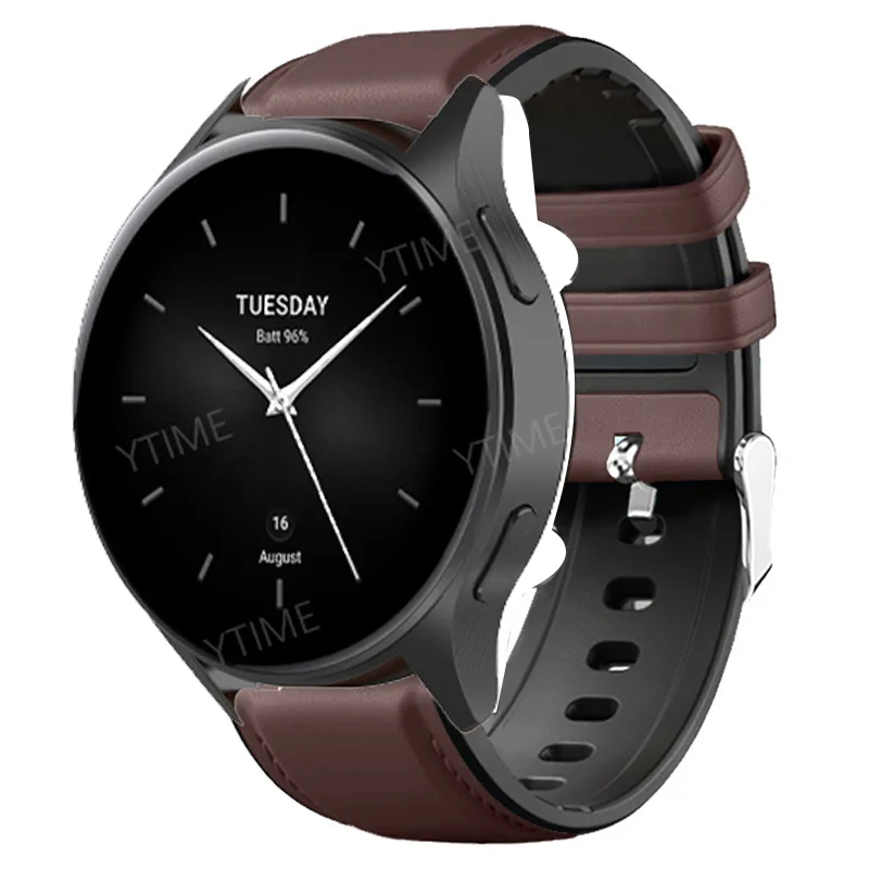 Mi Watch S1 Bracciale Per Xiaomi Watch S1 Active/Pro Color 2 Cinturini In Pelle Siliconica Cinturino Xiaomi Watch S2 42 46Mm