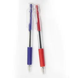 Stylos à bille en plastique, 5 pièces/lot, stylo à encre rouge et bleue, 0.7mm, stylo à bille Transparent, papeterie Kawaii, fournitures scolaires et de bureau 