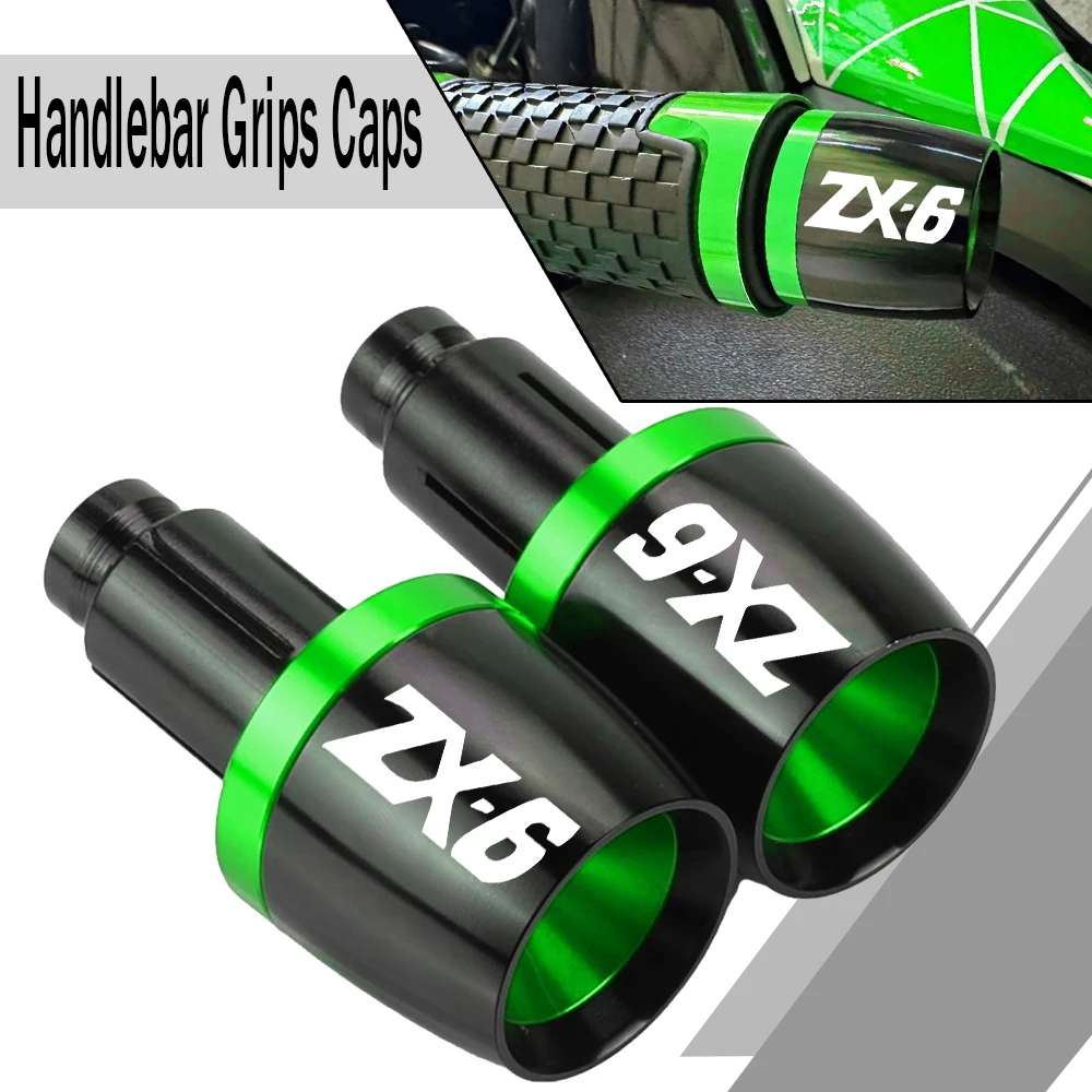 

FOR KAWASAKI ZX6 ZX-6 ZX636R ZX6RR 2005 2006 2007 Motorcycles Handlebar Grips Cap Weight PartsAnti Vibration Silder Plug Ends