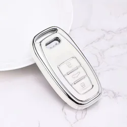 Premium TPU Car Key Case Cover - Stylish Protection and Accessories (SE AD01 White)