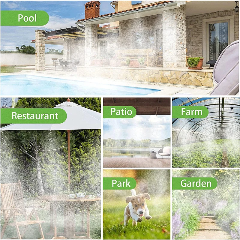 Irrigation-Garden-Agricultural-Sprayer-System-Spray-Nozzle-Garden-Watering-System-Outdoor-Cooling-Water-Mist-Maker-Fog.jpg Öntöző Kerti Mezőgazdasági Permetező Rendszer Spray Fúvóka Öntözőrendszer Kültéri Hűtővíz Köd Gyártó Ködgép - Image 5