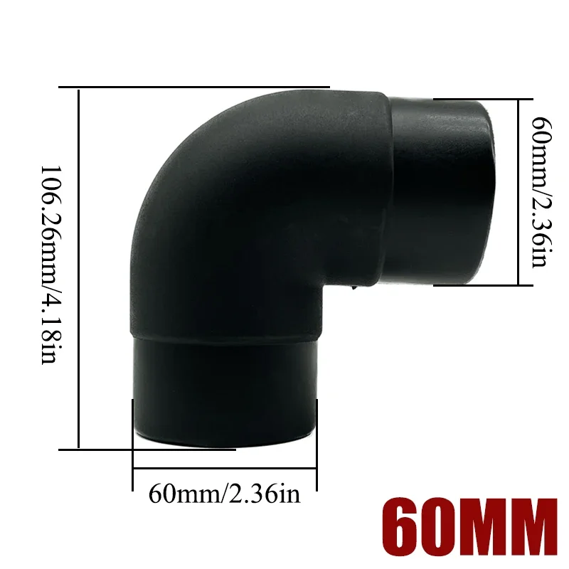 Air Ducting Pipe Elbow Outlet Connector Joiner 42mm 60mm 75mm 90mm L Shaped for Webasto Eberspaecher Car Diesel Parking Heater