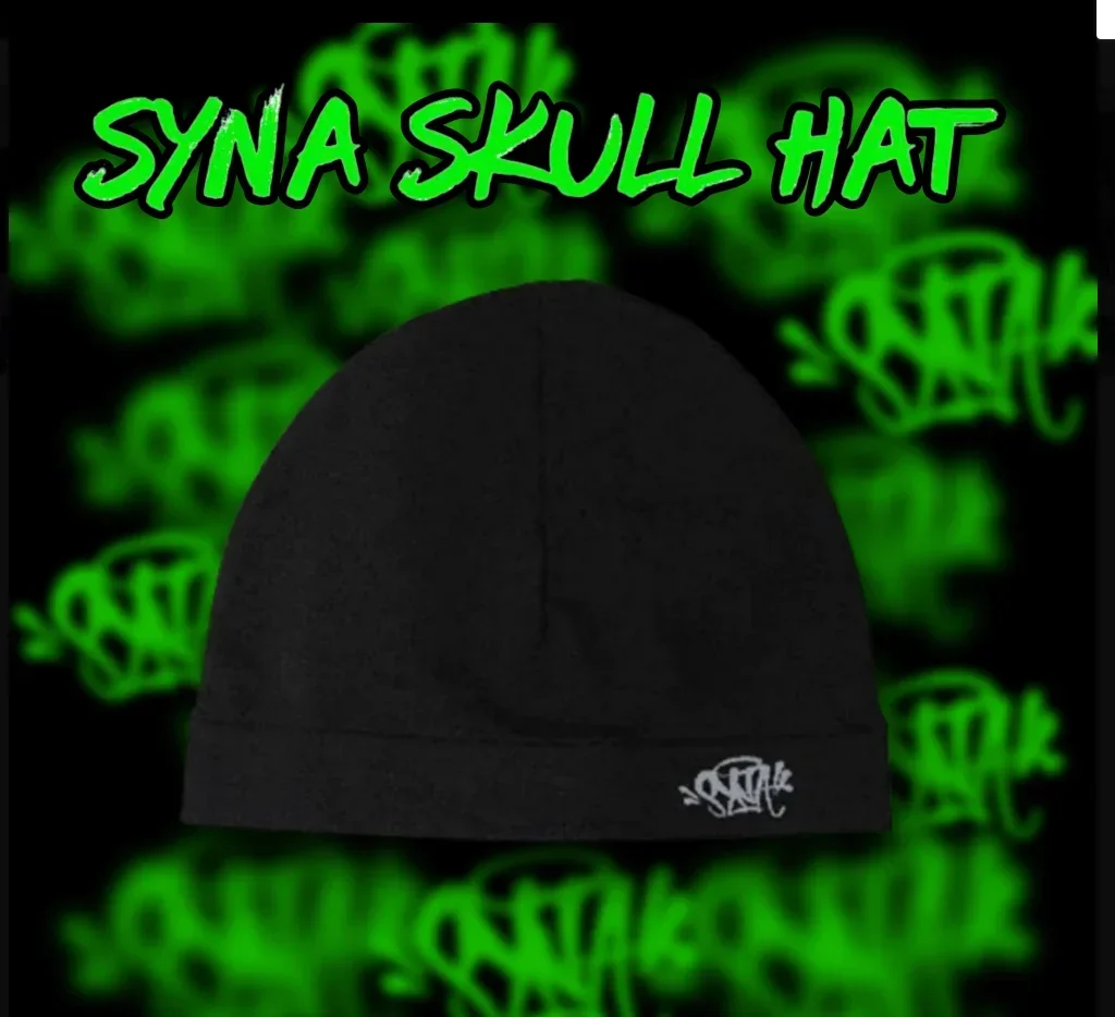 

Syna Running Cap Syna World Skull Hat 2023 New Knitting Syna Beanie Hat Men Women Paragraph Quality Cap Y2k Warm Beanies