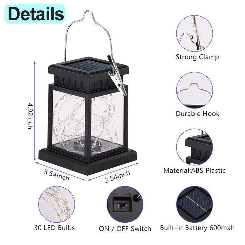 Garden Solar Palace Lantern Led Light Lawn Landscape Hanging Atmosphere Candle Lamp Floor Outdoor Solar Garden Decor Lighting 3