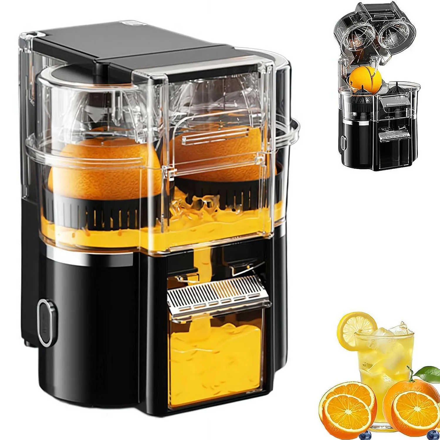 Double-head Electric Juicer Food Blender Automatic Slag Separation Household Juice Squeezer Mixer 2026 New_voghion.com