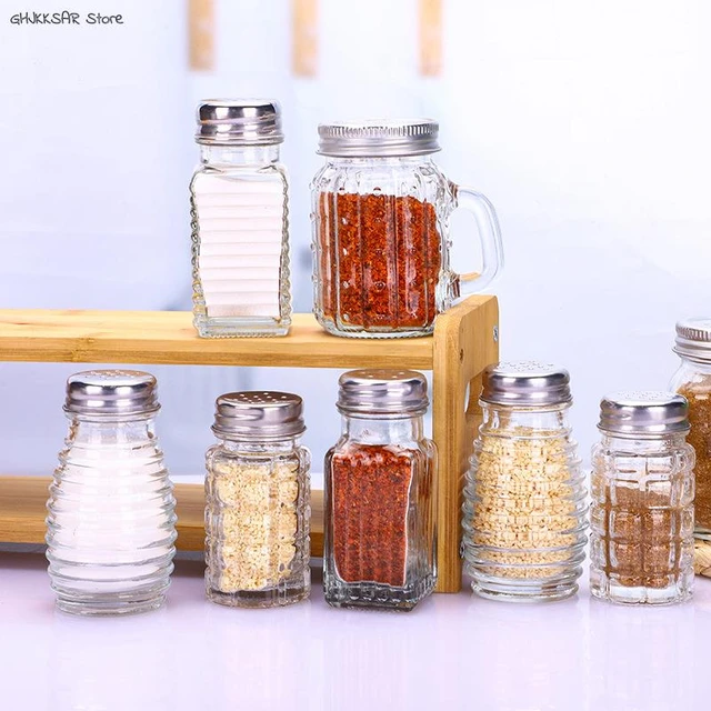 Spice Jars Set Kitchen Seasoning Sauce Bottle Spice Jar Glass Jars and Lids  Household Glass Containers Salt Jar Kitchen Utensils - AliExpress