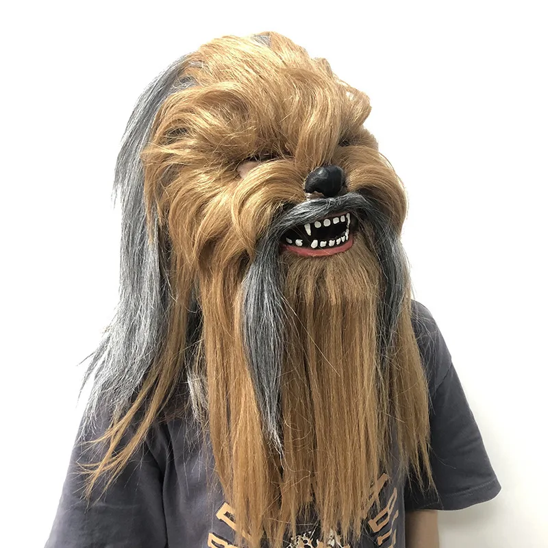 Star Wars Chewbacca Cosplay Mask Adult Unisex Chewie Latex Mask Helmet Halloween Party Carnival Props