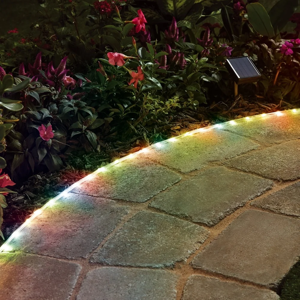 24ft Solar Powered Multicolor Flexible Outdoor Rope Light Waterproof LED String Lights with 8 Modes Garden Patio Party Decor 4