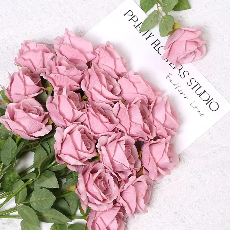 5pcsRoseArtificialFlowersBouquetSilkFlowersWeddingMarriageDecorationSuppliesFake