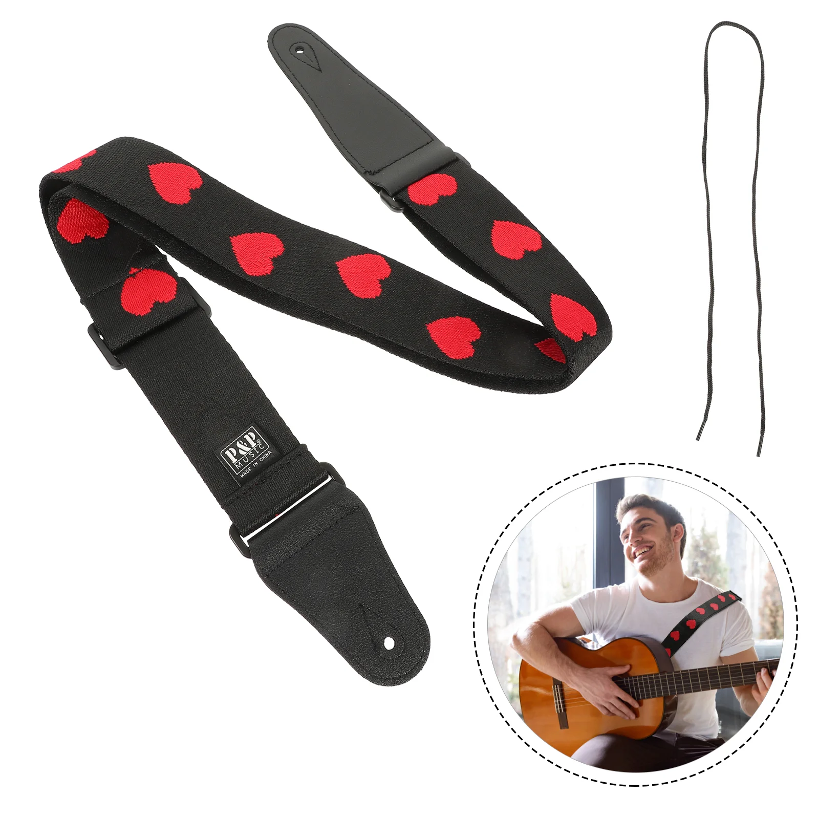 

Classic Guitar Strap Embroidery Guitar Shoulder Strap Gift Guitar Belt Replacement