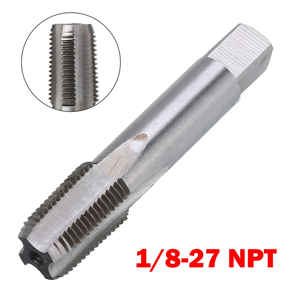 

1/8-27 NPT Tap HSS Taper Pipe Thread Tap Screw Machine Taps For Tapping Material Cutting Taper Pipe Hand Repair Tool