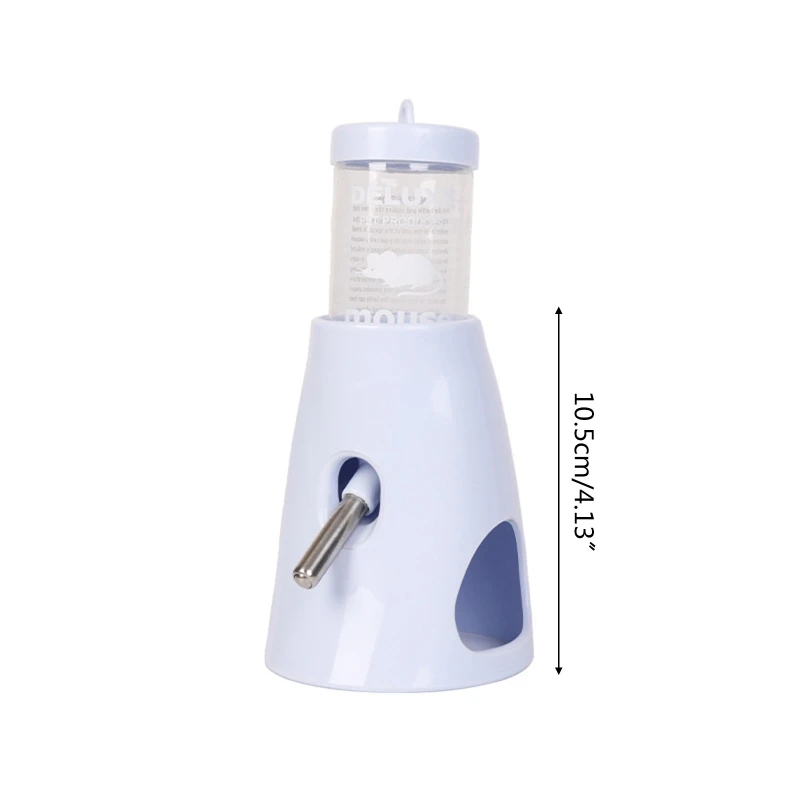 Hamster Water Feeder Small Animal Water Bottle Pet Drinking Bottle Rabbit Drinking Bottle Small Animal Plastic with Stand Holder 2.7 oz No Drip for Hamster Guinea Pig Rabbit Glass Tank