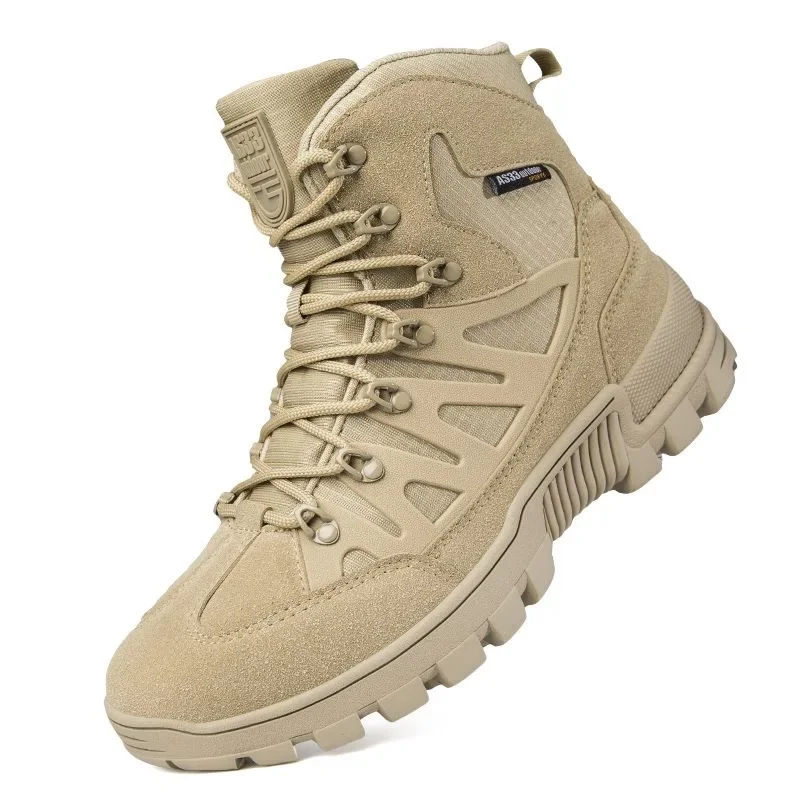 

New Arrival Military Combat Boots For Men Anti Slip Leather Sneakers Men Brand Fashion Military Men Boots Outdoor Army Boots Man