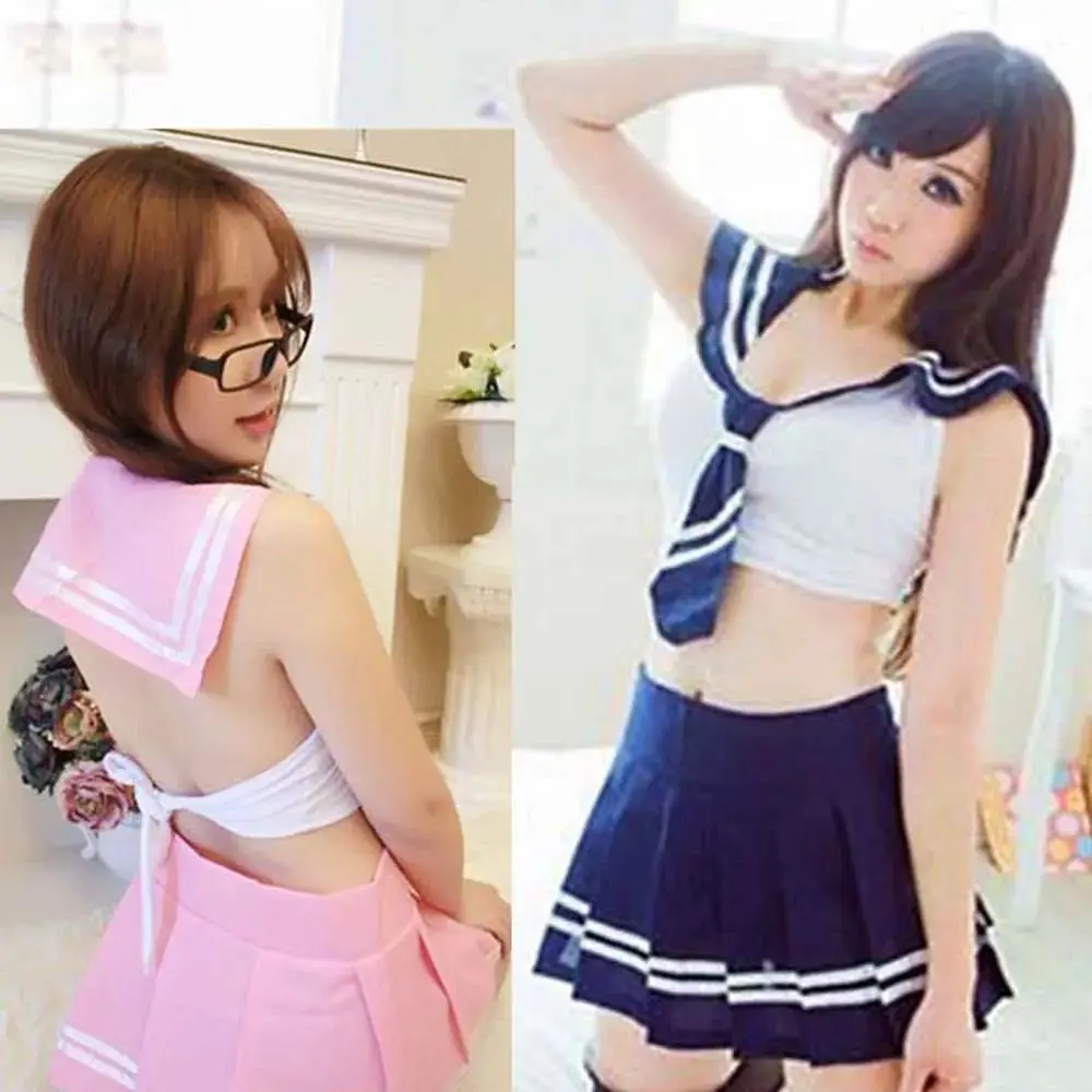 Sailor Girls Uniform BABYdoll Suit Campus Uniform Costume Cosplay Adult Sex Games